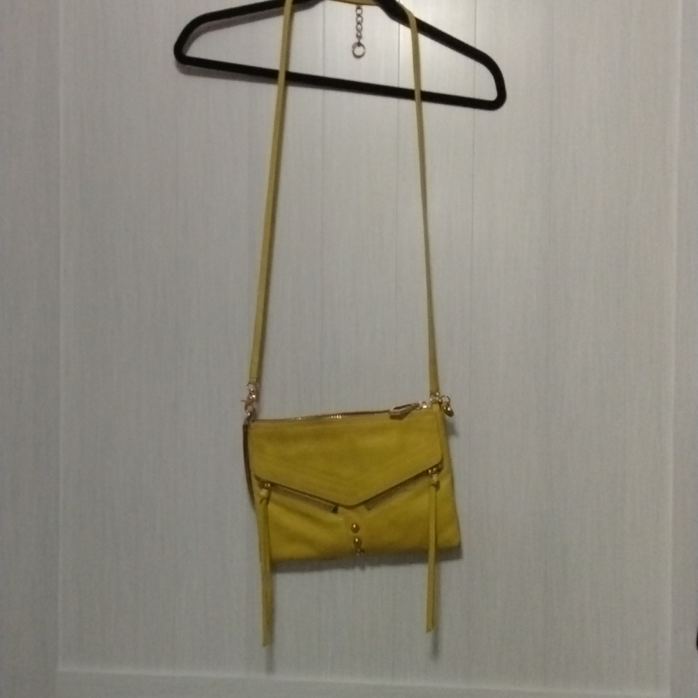 Botkier crosbady or hand bag sz M color teal yellow in good condition